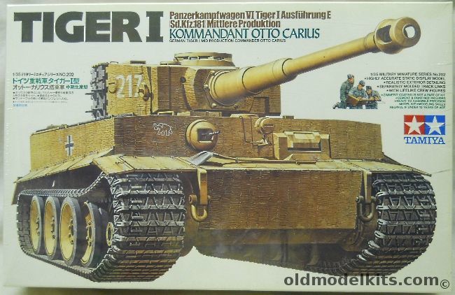 Tamiya 1/35 Panzer IV Tiger I Sd.Kfz. 181 Ausf E Kommandant Otto Carius, 35202 plastic model kit